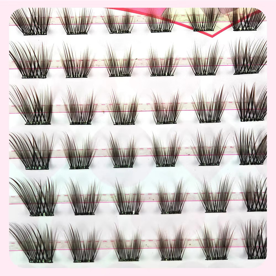 Yelix DIY-Cluster-Wimpern, Schwarzbraun, Natürlich - Bild 2