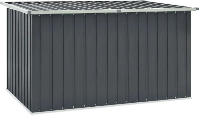 vidaXL Gartenbox aus verzinktem Stahl und Kunststoff, Grau, B/T/H: 171 x 99 x 93 cm - Bild 1