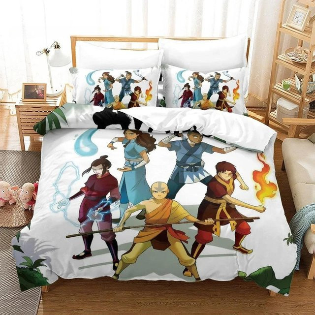 Bettwäsche Set Lodestar Anime Avatar Der Herr der Elemente mit Bettbezug und Kissenbezug, Mehrfarbig, B/H: 173 x 218 cm - Bild 1
