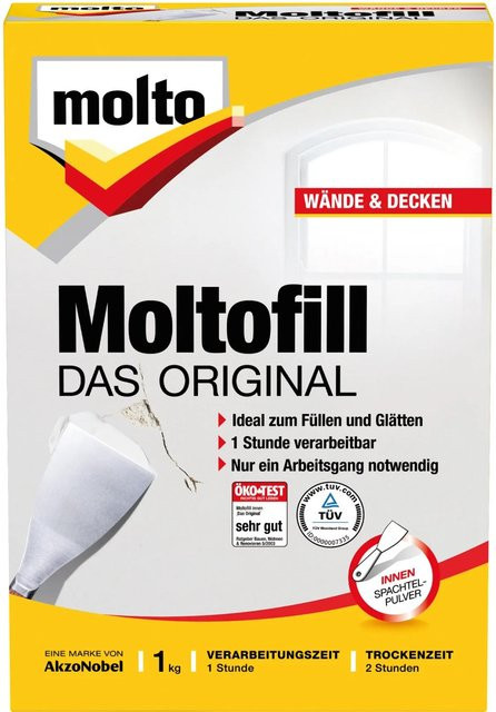 Molto Moltofill Spachtelpulver Innen Weiß 1 kg - Bild 1