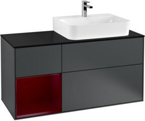 V&B Waschtischunterschrank Finion mit Abdeckplatte, Farbe: Blue Matt Lacquer, Breite: 120 cm, Höhe: 50,1 cm, Tiefe: 50,1 cm - Bild 1