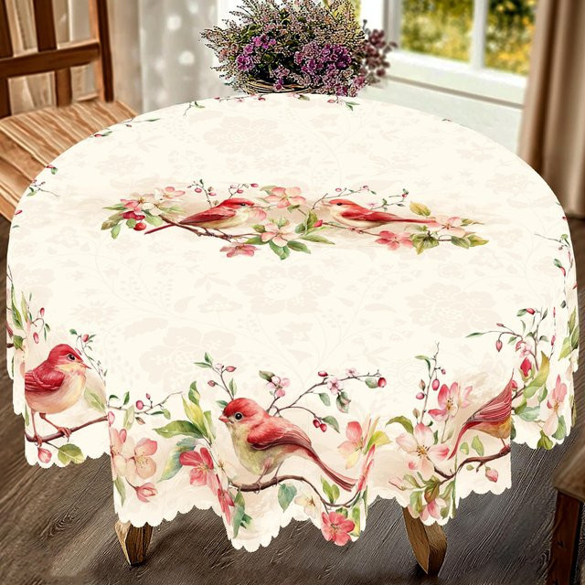 Wasserdichte rechteckige Tischdecke von JMG Household Supplies mit USA Flaggen- und Blumenmuster in Rot, Blau und Weiß, B/L: 140 x 180 cm - Bild 1