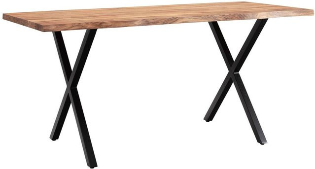 Wohnling Schreibtisch aus Akazie Massivholz in Braun B/H/T: 200 x 76 x 100 cm - Bild 1