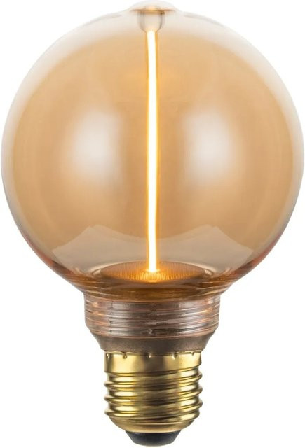 LUXULA LED Filament Leuchtmittel E27 Amber Globe in Kugelform, dimmbar, warmweiß, Gold/Bernstein - Bild 1