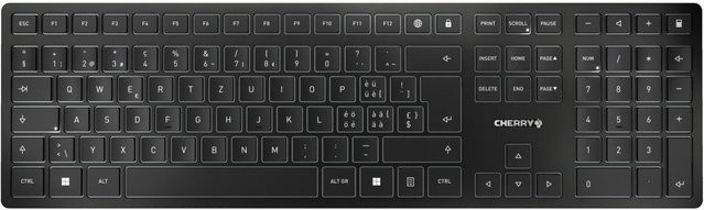 Cherry KW 9100 SLIM Kabellose Membran-Tastatur mit Bluetooth und USB-C in Schwarz - Bild 1