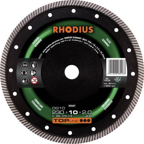Rhodius DG10 303607 Diamanttrennscheibe für Fliesen und Keramik, Mehrfarbig - Bild 1