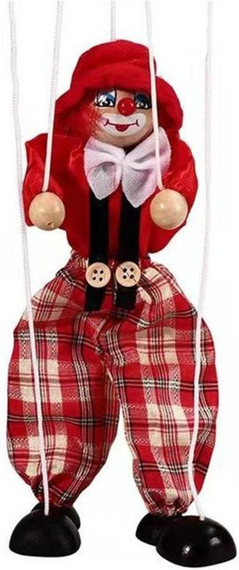 Binchi Fitness Clownpuppe, Zugfadenpuppe, rot, bunt, ab 3 Jahre - Bild 1