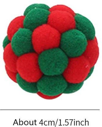 Yiran Furniture Katzenspielzeug Bunter Handgemachter Glockenball, Elastischer Ball, XS - Bild 1