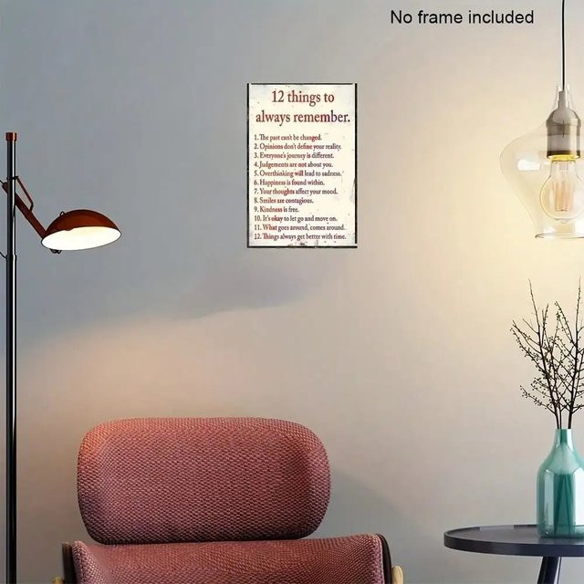 CIFBUY Rustikales Blechschild USA Wandkunst aus Metall in Weiß, Breite: 30,48 cm, Höhe: 20,32 cm - Bild 1