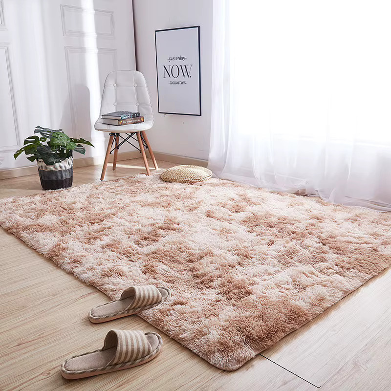 VIKAMA Batik-Plüschteppich in Beige für Wohnzimmer und Schlafzimmer, B/T: 120 x 80 cm - Bild 1