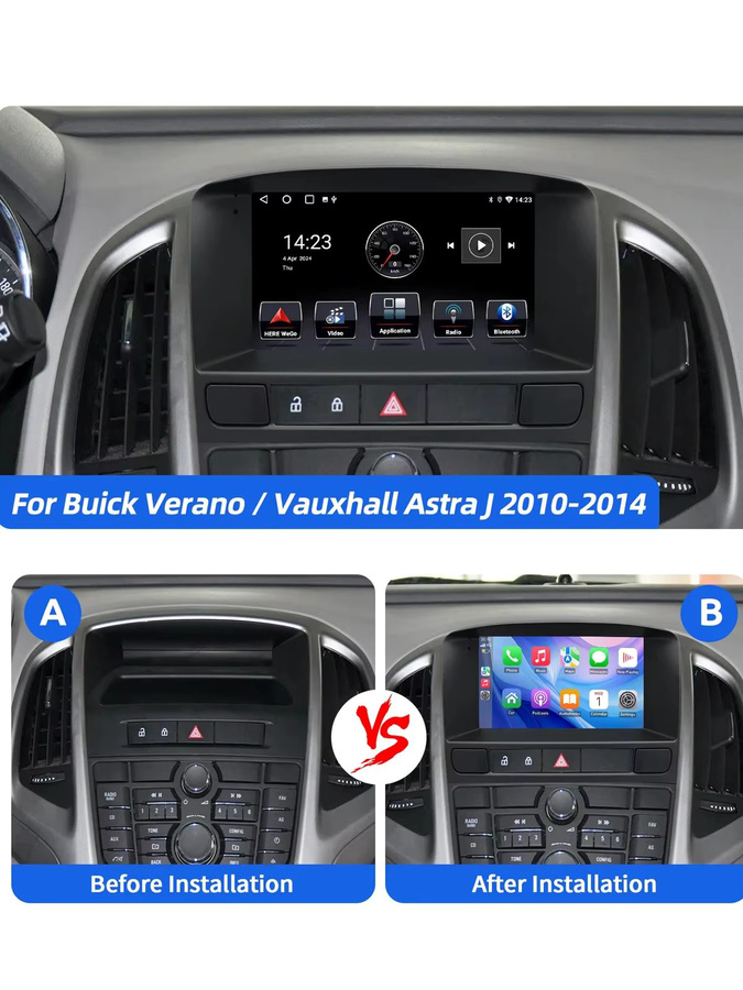 ESSGOO Android 15 Autoradio für Opel Astra J 2010-2014 mit 7 Zoll Touchscreen, 64G Speicher, kabellosem CarPlay, Android Auto, GPS und Bluetooth in Schwarz - Bild 6
