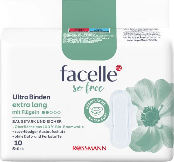 Facelle So Free Ultra Binden extra lang mit Flügeln - Bild 1