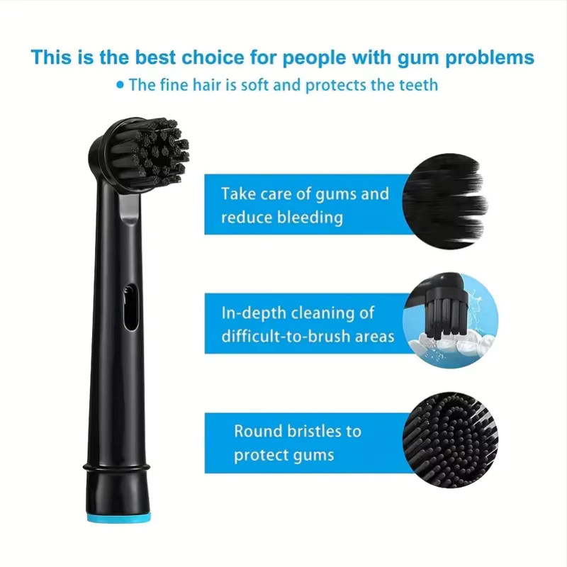 Oral B Bambuskohle Bürstenköpfe, Schwarz, Unisex - Bild 4