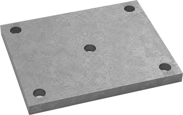 SO-TECH Anschweißplatte aus Stahl Q235 in Schwarz, B/T/H: 150 x 120 x 8 mm - Bild 1