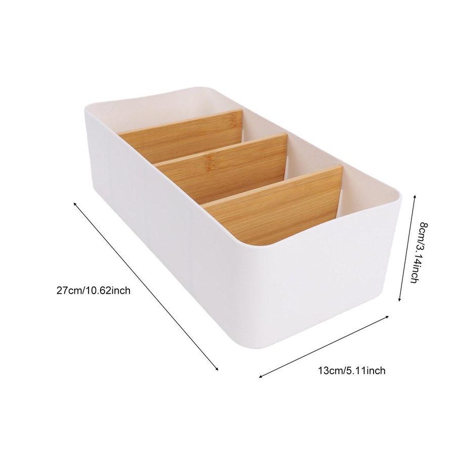 Fishine Schreibtisch-Organizer-Box mit 4 Fächern und herausnehmbaren Trennwänden in Grün, B/T/H: 26,6 x 12,8 x 7,9 cm - Bild 1