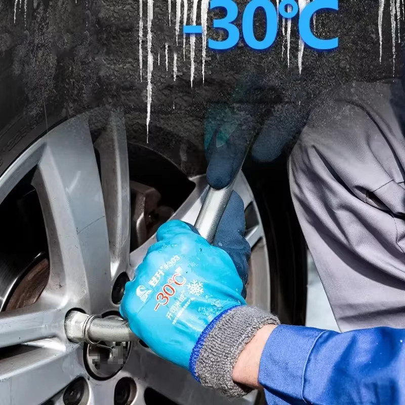 HFYSF Verdickte Arbeitshandschuhe für den Winter, wasserdicht und kältebeständig, gepolsterte Outdoor-Handschuhe mit CE EN388 Zertifizierung - Bild 3