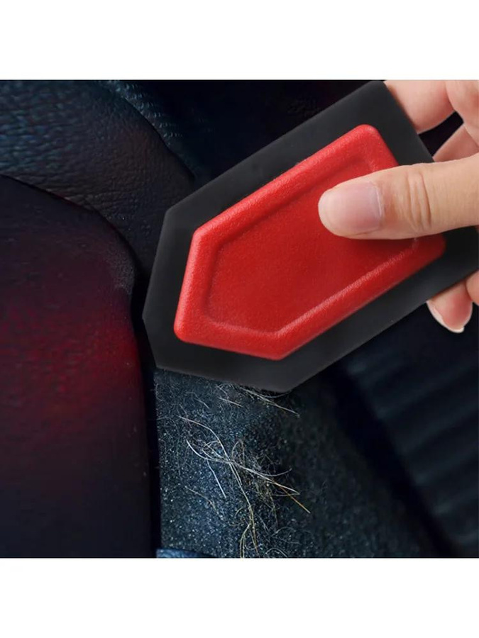 BC-Warm Home Tierhaarentferner Silikonbürste in Rot für Sofa und Auto - Bild 4