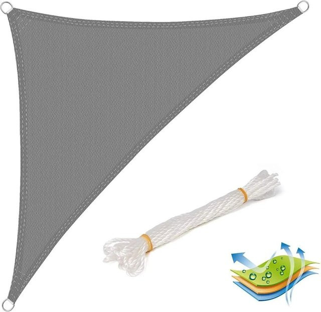 WOLTU Sonnensegel Sonnenschutz aus atmungsaktivem HDPE in Grau, B x T: 5 x 7 m - Bild 1