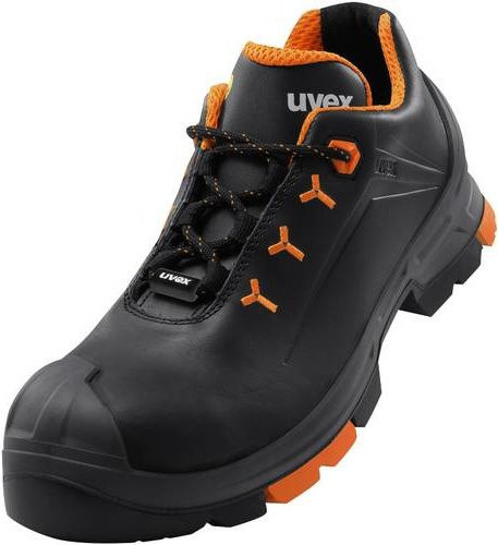 Uvex 2 Sicherheitsschuh S3 aus Leder in Schwarz/Orange, Schuhgröße 45 - Bild 2