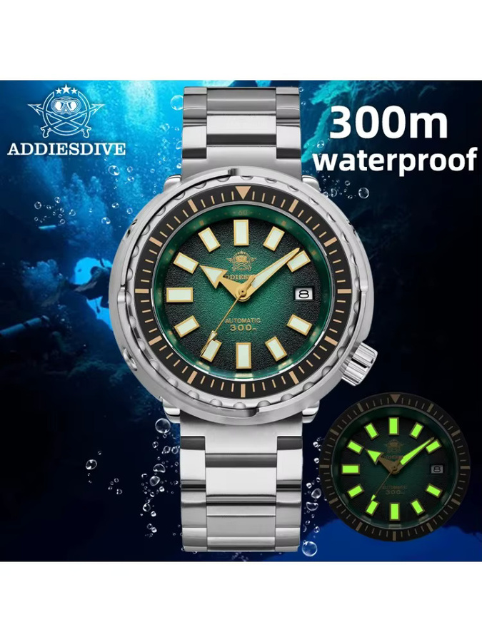 ADDIESDIVE Armbanduhr, Automatik, Edelstahl, Grün, Herren - Bild 4