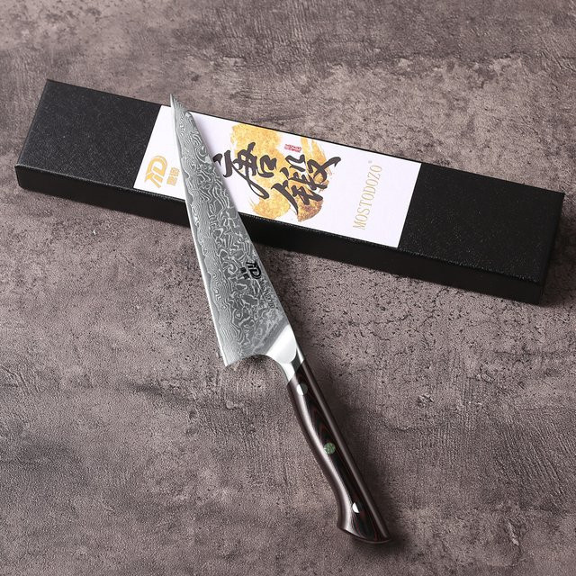 MOSTODOZO Honesuki-Küchenmesser aus Damaszener Stahl mit G10-Griff, 6 Zoll (15,24 cm) - Bild 1