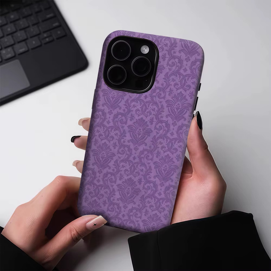 Potdemiel Robuste Scroll Handyhülle für iPhone 17 16 15 14 13 Pro Max Plus mit Magnetfunktion in Lavendel - Bild 3