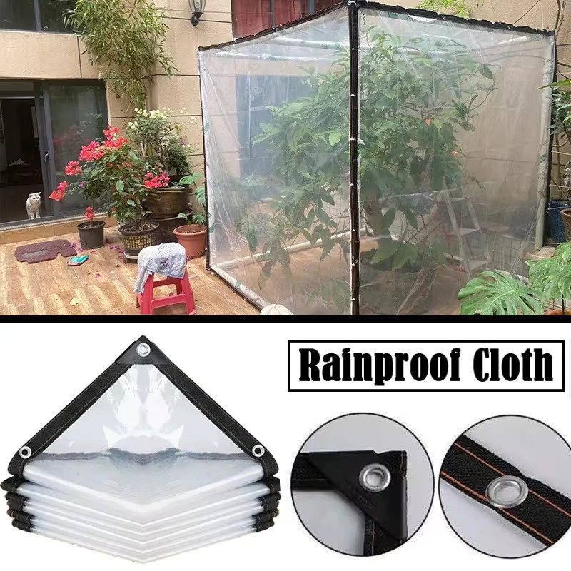 Transparentes wasserdichtes Wachstuch als regensichere Pflanzenabdeckung für Gewächshäuser und Gartenmöbel im Freien - Bild 6