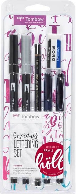 Tombow Lettering Set Beginner von Frau Hölle in Multicolour mit Brush Pens und Ink - Bild 1