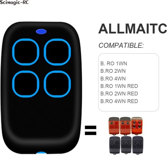ALLMATIC Fernbedienung Duplikator für Garagentoröffner 433,92 MHz Ersatz für BRO2WN FOR4 TECH3 BRO1WN BRO4WN - Bild 1