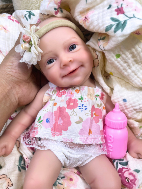 MRB Sebastian Reborn-Babypuppe, Silikon, Mädchen, 13-Zoll - Bild 1