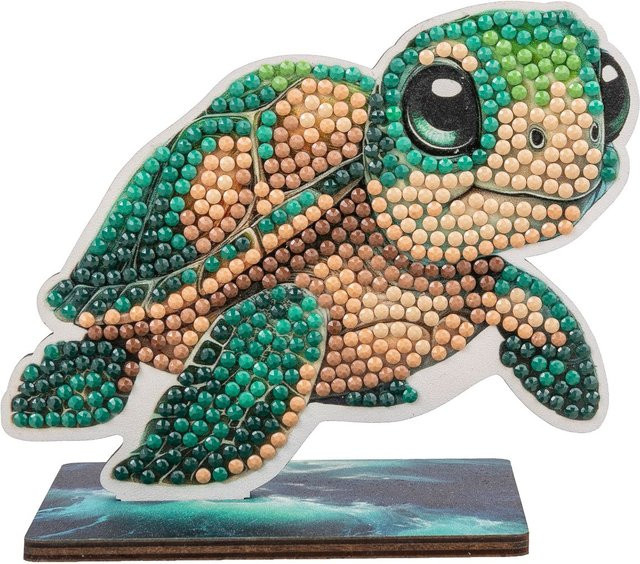 Craft Buddy Diamond Painting Crystal Art Wildlife Buddies Schildkröte ab 6 Jahren - Bild 1