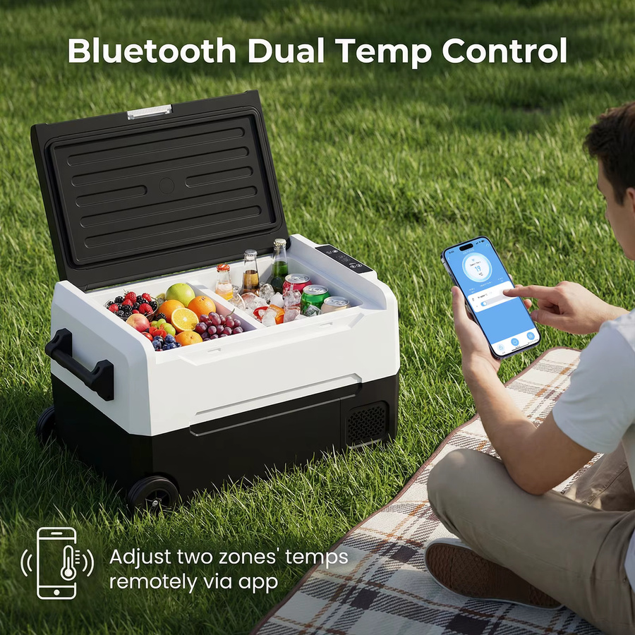 Podofo Auto-Kühlschrank mit Bluetooth und dualer Temperaturregelung, Weiß - Bild 5