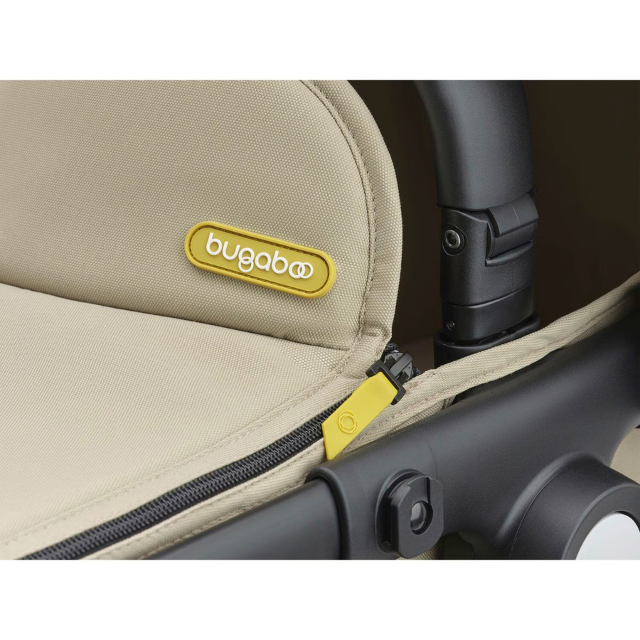 Bugaboo Cub Kombikinderwagen in Schwarz und Beige mit Aluminiumgestell, Schwenkrädern und Federung - Bild 3