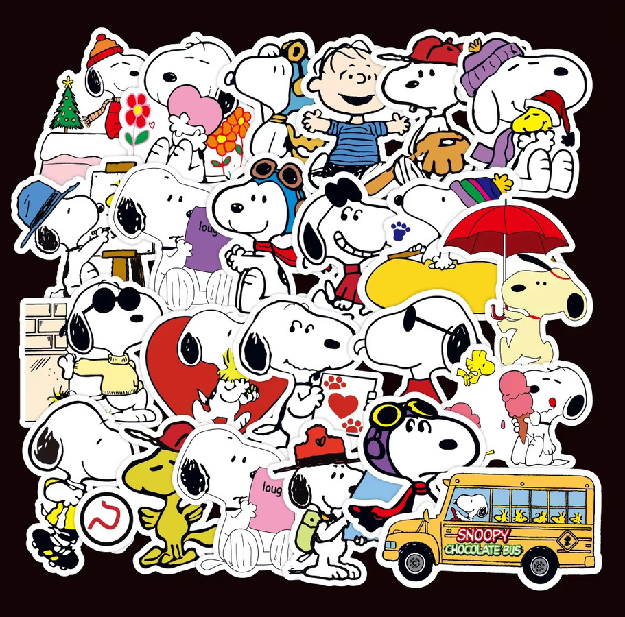 Bandai Snoopy Aufkleber, Nachfüllpack, 50-teiliges Set, Bunt / Mehrfarbig - Bild 4