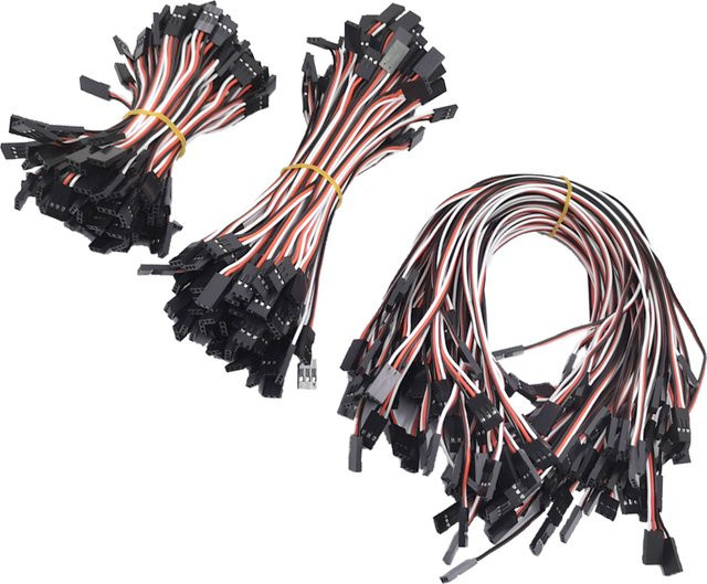 JR-Stecker Servo-Verlängerungskabel Stecker auf Stecker für RC-Flugzeug und Quadcopter von QX-MFLU - Bild 1