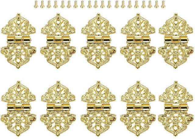 Dekoratives Möbelkastenscharnier von Home Dec in Gold aus Messing - Bild 1