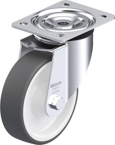 Blickle L-POTH 150R Lenkrolle in Grau und Weiß mit Kunststoffrad, Durchmesser: 150 mm, Tragfähigkeit: 400 kg - Bild 1