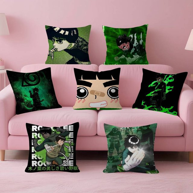 Anime Black Rock Lee Kissenbezug Naruto Deko für dein Wohnzimmer - Bild 1