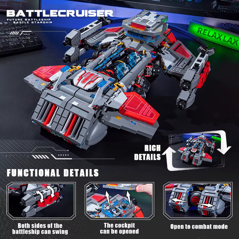 BXA Starcraftes War Battlecruiser Modell, Bausteine, Raumschiff - Bild 2