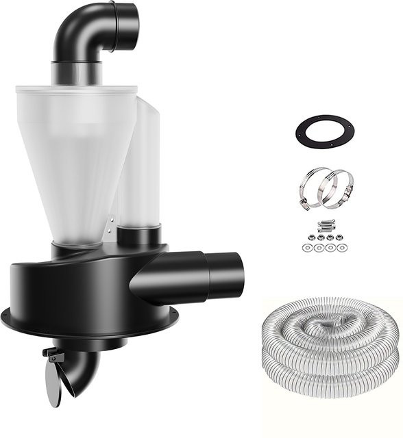 PEMEDOR Zyklon Staub Kollektor mit Doppel-Filtration für Holzbearbeitung und industrielle Anwendungen, 2,5 Zoll - Bild 1