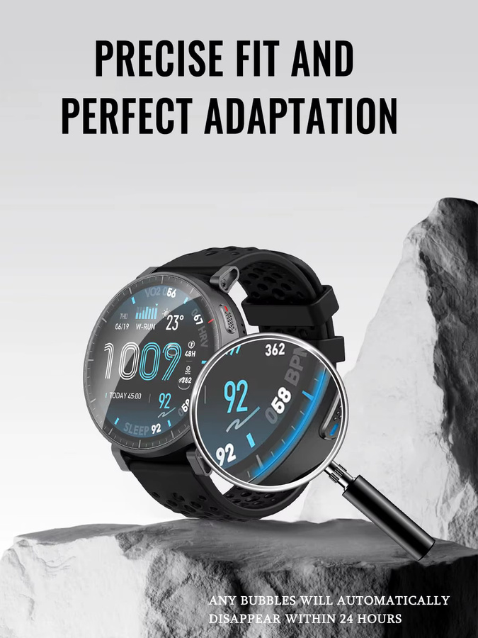 Amazfit Displayschutzfolie Hydrogel, Silikon, transparent - Bild 3