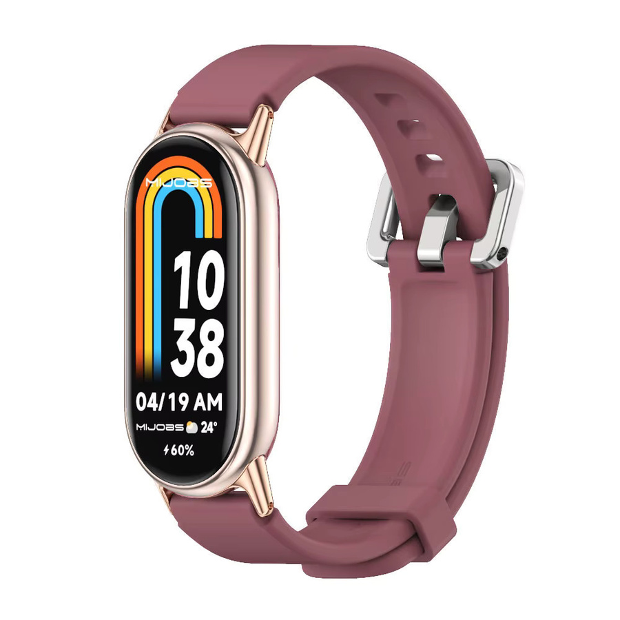 MIJOBS Silikon Armband für Xiaomi Smart Band 8, 9 und 10 in Blau und Silber, Unisex Watch Band - Bild 2