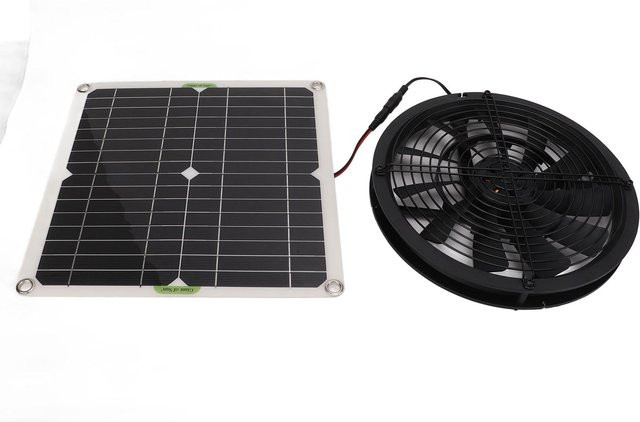 Solarbetriebener Ventilator mit 10 Zoll Durchmesser und 100W Leistung für Wohnmobile, Yachten und Gewächshäuser - Bild 1