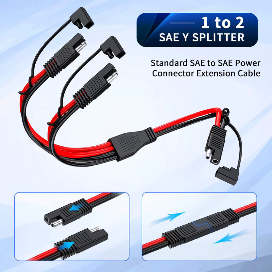 Anchtek 10AWG SAE auf SAE Verlängerungskabel Automotive Adapterkabel für Solarpanel und Batterieladegerät - Bild 2