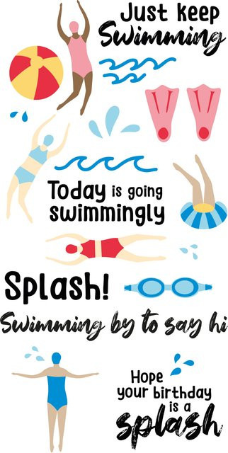 Sizzix Clear Stamps Set Synchronized Swimmer 29er Pack - Bild 1