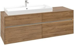 Villeroy & Boch Waschtischunterschrank Collaro in Braun Matt mit Innenschubladen und Wandmontage, B/T/H: 160 x 54,8 x 50 cm - Bild 1