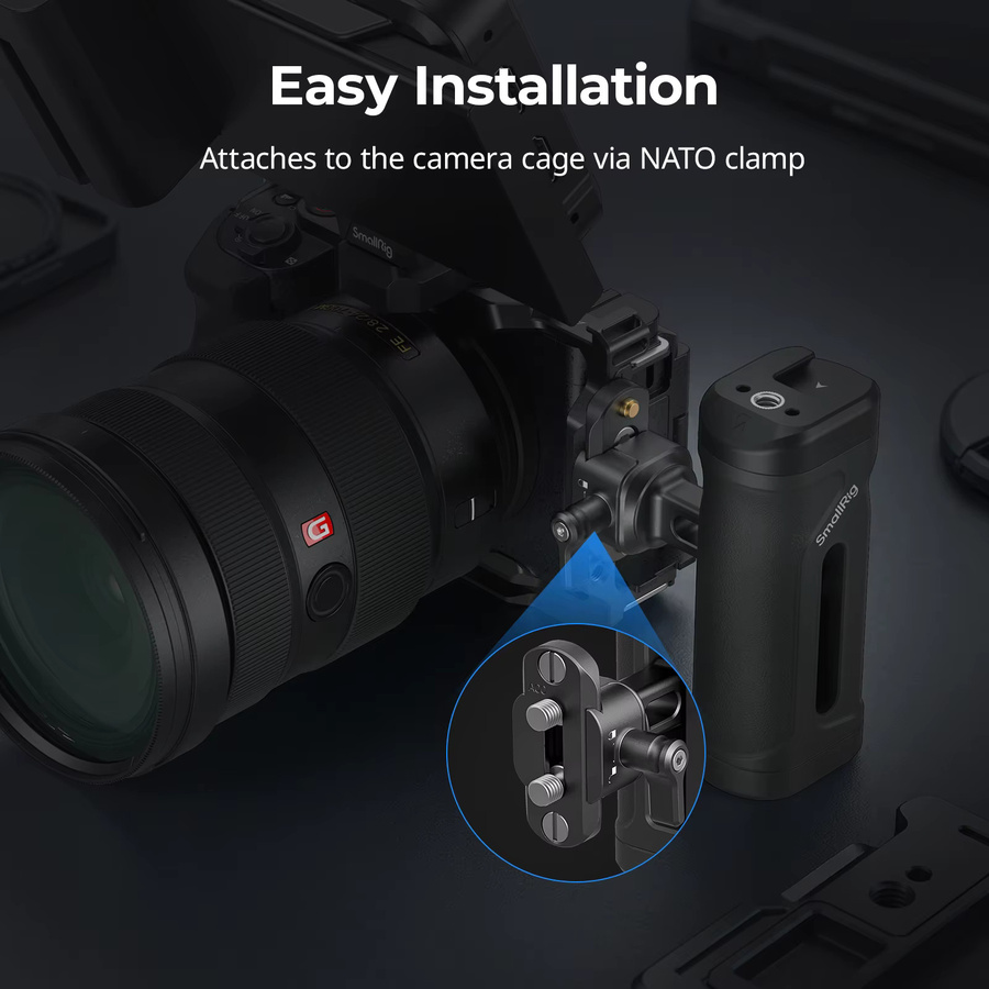 SmallRig Mini Seiten- und Top-Griff-Set mit NATO-Klemme, ARRI-Top-Griff und NATO-Schiene in Schwarz für Sony und Canon - 5949 - Bild 2
