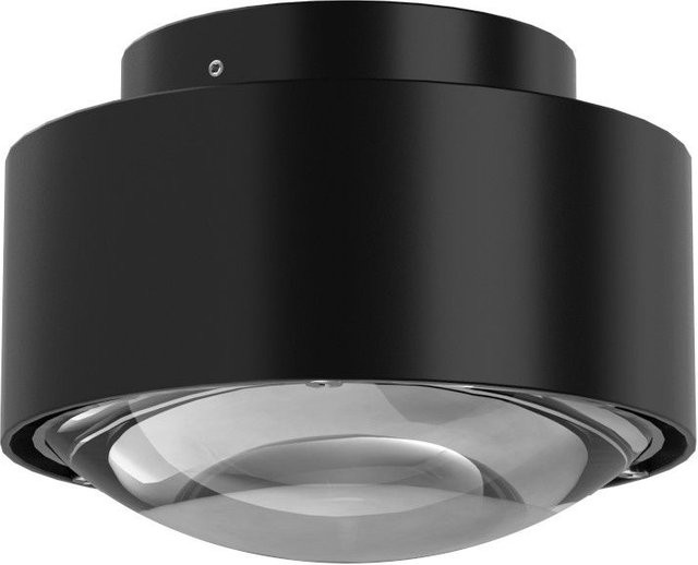 Top Light Puk Maxx Plus LED-Deckenleuchte in Schwarz Matt mit klarer Glaslinse und warmweißem Licht (2700K) - Bild 1