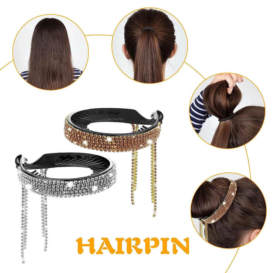 Haar Clip Barrettes, Strass, Quaste, Damen - Bild 4