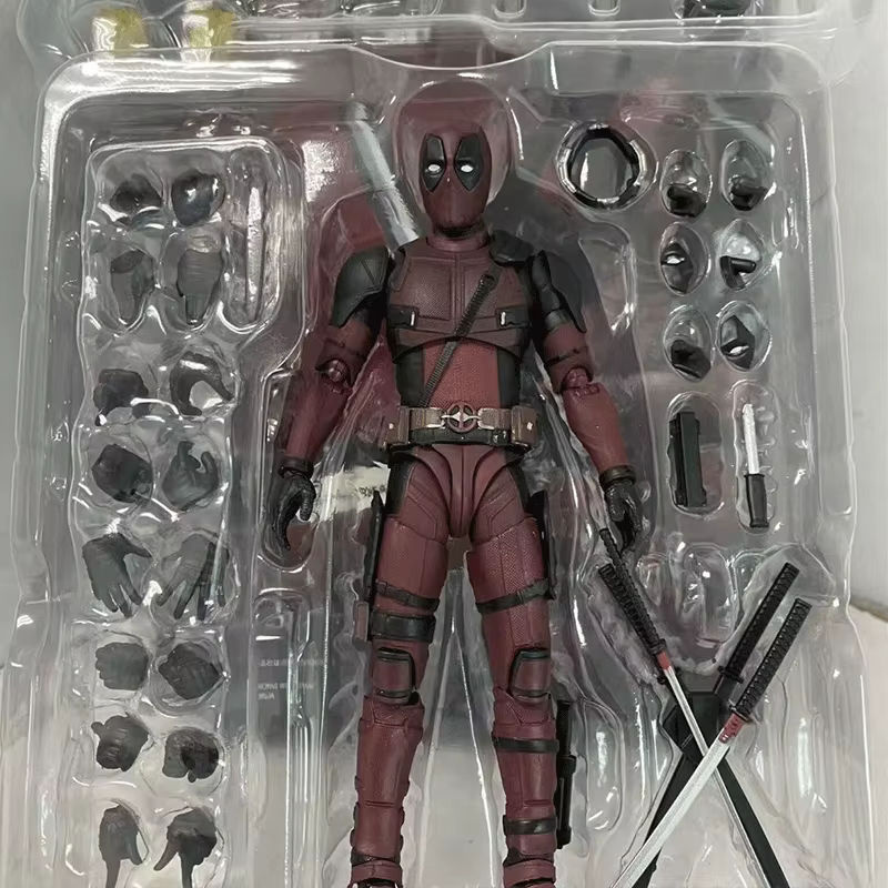 Bandai Deadpool Actionfigur aus PVC in Rot, 16 cm Höhe, Anime Modell für Sammler und Dekoration - Bild 2